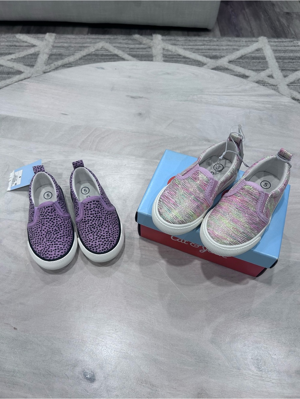 NWT Baby girl toddler size 5 sneakers 2 pairs Cat & Jack